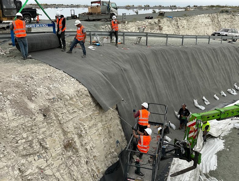 Concrete Canvas™ pentru protectia pantelor in Cipru